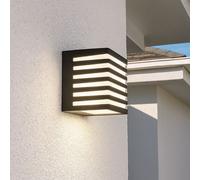 CGC Lighting 'Sirolo' Black Square LED Outdoor Cube Wall Light Decorative Grill 4000k IP54 10W 1000lm CGC Lighting Black