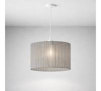 CGC Lighting Sylvie Silk Pleated Round Drum Lamp Shade in Grey CGC Lighting Grey