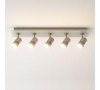 CGC Lighting 'Top Hat' Satin Silver & Glass GU10 Ceiling Bar Spotlight CGC Lighting Silver