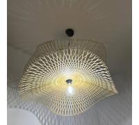 CGC Lighting 'Tulul' Duo Extra Large 80cm Natural Bamboo Wave Easy Fit Lampshade CGC Lighting Natural