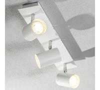 CGC Lighting 'Veneto' White Triple GU10 Ceiling Spotlight Three Head Adjustable Bar Light CGC Lighting White