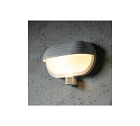 CGC Lighting Vespa White Oval Eyelid Bulkhead Wall Light With Motion Sensor CGC Lighting White