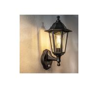 CGC Lighting 'Yasmin' Black Outdoor Traditional Lantern Style Wall Light With Motion Sensor CGC Lighting Black
