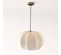 CGC Lighting Zita Large Oval Cream Fluffy 'Teddy Bear' Fabric Lampshade CGC Lighting Cream