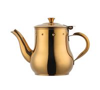 CGCSYZ Hot Water Kettle Electric Stainless Steel Gooseneck Teapots Coffee Pots with Filter Coffee Server Oil Can Table Serving Pot for Home Kitchen (Gold)