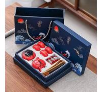 CGCSYZ Tea Sets Kung Fu Tea Set Gift Boxed Tea Set for Friends Chinese Tea Ceremony Ceramic Tea Set One Pot Four Cups with Tea Cans Car Portable Travel Tea Set Teapot (S)