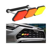 CGEAMDY 1 PC Tri-Color Grille Badge Emblem Decoration, Car Accessories Truck Label Sticker, Universal Compatible with Toyota 4 Runner Tacoma Tundra and Other Mesh or Slotted Grille(Red)