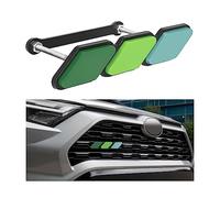 CGEAMDY 1 PC Tri-Color Grille Badge Emblem Decoration, Car Accessories Truck Label Sticker, Universal Compatible with Toyota 4 Runner Tacoma Tundra and Other Mesh or Slotted Grille (Green）