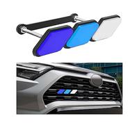 CGEAMDY 1 PC Tri-Color Grille Badge Emblem Decoration, Car Accessories Truck Label Sticker, Universal Compatible with Toyota 4 Runner Tacoma Tundra and Other Mesh or Slotted Grille (Blue）