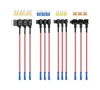 CGEAMDY 12 Pieces Car Add-a-Circuit Fuse Tap Set, Circuit Fuse Holder Adapter Mini Low Profile Fuses for Cars Trucks Boats, Mini Adding a Circuit Adapter Fuses Kit Automotive Accessories