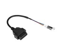 CGEAMDY 16 Pin Connector Round Extension Diagnostic Cable Accessories for Connection Data Transmission, OBD-II 16 Pin to End Open Plug Wire Cable, OBD-II Under Dash Mount Socket Plug Connector