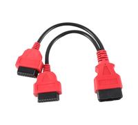 CGEAMDY 16-Pole OBD2 One to Two Extension Cable, 16-Pin OBD2 Adapter Connector Diagnostic Y-Cable, Car 16 Pin OBD2 Obdii Male to Dual Female Y-Splitter Adapter Extension Cable Diagnostic Tool