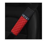 CGEAMDY 2 Pcs Auto Seat Belt Cover, Auto Safety Belt Pads Cushion Harness Accessories, Harness Pads Strap for a More Comfortable Driving, Car Accessories Compatible with Adults Kids(Red)