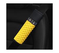 CGEAMDY 2 Pcs Auto Seat Belt Cover, Auto Safety Belt Pads Cushion Harness Accessories, Harness Pads Strap for a More Comfortable Driving, Car Accessories Compatible with Adults Kids(Yellow)