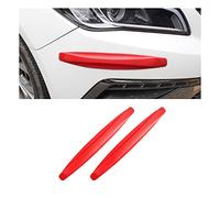 CGEAMDY 2 PCS Car Bumper Guard Protection Strip, Universal Rubber Front and Rear Bumper Guard Anti-Scratch Anti-Collision Sticker, Auto Protective & Decorative Strips, for All Cars, SUVs (Red)