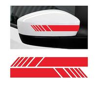 CGEAMDY 2 PCS Rear View Mirror Reflective Strips, Waterproof Stickers Decor Body Sticker, Tuning DIY Exterior Accessories for Car Side Mirror (Red)