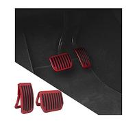 CGEAMDY 2 pcs Universal Auto Aluminum Pedal Covers, Durable Non-Slip Foot Pedals Pads, Brake Accelerator Pedal Covers Aluminum Car Accessories Suitable for Foot Pedal Pad Replacement(Red)