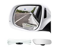 CGEAMDY 2 Pieces Blind Spot Mirror Rear View Mirror for Driving, Anti Glare Adjustable Driving Blind Spot Mirror, 360° Adjustable Interior Wide Angle Rear-View-Mirror Reduce Blind Spot(Frameless)