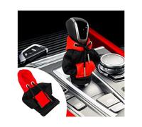 CGEAMDY 2 Pieces Car Gear Knob Cover, Gear Knob Hoodie, Shifter Hoodie Car Shift Knob Hoodie for Car Shifter Automotive Interior, Gear Lever Decoration Accessories Decorative(Black+Red)