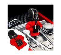 CGEAMDY 2 Pieces Car Gear Knob Cover, Gear Knob Hoodie, Shifter Hoodie Car Shift Knob Hoodie for Car Shifter Automotive Interior, Gear Lever Decoration Accessories Decorative(Red+Black)