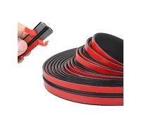 CGEAMDY 2 Pieces Car Weather Stripping with Adhesives, Rubber Seal Strip for Front Rear Windshield, Soundproof Dustproof Waterproof Trim Cover, T Shape Automotive Door Sealing Strip for Vehicle