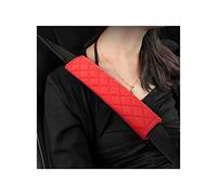 CGEAMDY 2 Pieces Universal Car Seat Belt Cover, Comfort Soft Seatbelt Pad, Compatible with All Cars, Safety Seatbelt Shoulder Strap Pad for Adults Kids, Car Accessories for Men Women (Red)