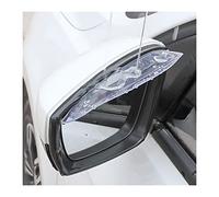CGEAMDY 2PCS Car Rear View Mirror Rain Visor Guard, Carbon Fiber Auto Side Mirror Rain Eyebrows, Rainproof Waterproof PVC Rearview Mirror Rain Visor Smoke Cover, Universal for Cars (001)