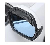 CGEAMDY 2PCS Car Rear View Mirror Rain Visor Guard, Carbon Fiber Auto Side Mirror Rain Eyebrows, Rainproof Waterproof PVC Rearview Mirror Rain Visor Smoke Cover, Universal for Cars (030)