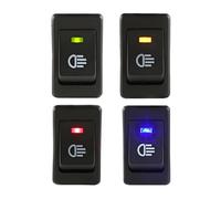 CGEAMDY 4 PCS Car Accessories Fog Light Rocker Toggle Switch, Fog Light Toggle Rocker Switch 4Pin ON/OFF for Universal Auto Car, Car Vehicle Blue Red Green Yellow Automotive Fog Light Switch