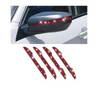 CGEAMDY 4 PCS Car Door Handle Scratch Protector, Bling Rhinestone Car Side Rearview Mirror Door Edge Guard, Universal for All Cars, Vehicles, SUVs, Car Exterior Accessories for Women Men (Red)