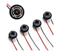 CGEAMDY 5Pcs 1156 BA15S LED Socket Adapter, Car Signal Lamp Sockets with Cable, LED Socket Plug Cable for Lamp Brake, P21W Wiring Harness Socket Adapter For Turn Signal Light Backup Light