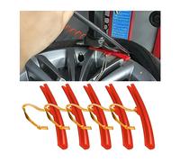 CGEAMDY 5PCS Car Tire Changer Guard, Tyre Wheel Changing Edge Savers Tool, Tire Changer Mount Guard, Avoid Scuffs for Bike Car by Tire Changing Removing Tools, Wheel Rim Edge Protector (Red)