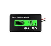 CGEAMDY Battery Meter, DC 12V 24V 36V 48V Battery Capacity Indicator with Alarm, Lead Acid and Lithium Ion Voltage Monitor Indicator, Suitable for Car, Golf Cart, RV, Marine(Green)