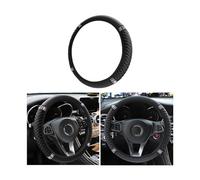 CGEAMDY Bling Soft Leather Steering Wheel Cover, Colorful Rhinestones Auto Elastic Steering Wheel Protector, Sparkly Crystal Diamond for Women Girls, Car Interior Accessories for Most Cars (Black)