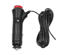 CGEAMDY Car Cigarette Lighter Socket Plug, 12V 24V Female Socket Extension Cable with Leads LED Lighter Adapter, Heavy Duty Power Supply Cord Waterproof, for Car Camper Motorcycle(3M)