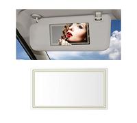 CGEAMDY Car Cosmetic Mirror, Self Adhesive Seatback Makeup Mirror for Auto Sun Shading, Stainless Steel Car Sun Visor Makeup Mirror, Mirrors for Car Visor, Vehicle Cosmetic Makeup Mirrors(Rectangular)