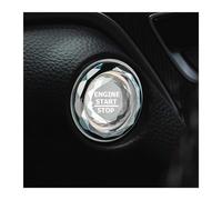 CGEAMDY Car Engine Start Stop Cover, Crystal Start Button Ignition Protection Cover, Engine Start Ring Stickers, Car Switch Button Push Button Crystal Cover, Car Internal Protection(White)
