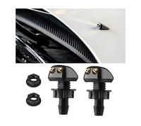 CGEAMDY Car Front Windshield Washer Nozzle, 2 Car Wiper Washer Sprayer, Automotive Replacement Durable Adjustable Front Windshield Wiper Washer Nozzle Spray Sub Assembly, Spray Jet Kit