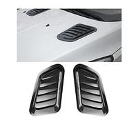 CGEAMDY Car Hood Vents, Universal Car ABS Decorative Air Flow Intake Scoop Turbo Bonnet Vent Cover Hood for Bonnet Vent Hood Air Intake Trim Cover, ABS Plastic Chrome, Multiple Colours (Carbon Black)