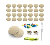 CGEAMDY Car Roof Repair Rivets, Automotive Roof Headliner Repair Button Kit with Installation Tool, Snap Pins Retainer for Interior Ceiling Cloth Fixing Repair Buckle Fit Most Cars(Apricot)