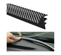 CGEAMDY Car Rubber Seal Protector Guard Strip, 160CM Universal Car Slit Windshield Trim Strip, Dashboard Panel Sound Insulation Adhesive Strips, Suitable for Various Cars, Trucks, RVs (Carbon Fibre)