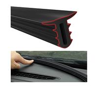CGEAMDY Car Rubber Seal Protector Guard Strip, 160CM Universal Car Slit Windshield Trim Strip, Dashboard Panel Sound Insulation Adhesive Strips, Suitable for Various Cars, Trucks, RVs (Black)
