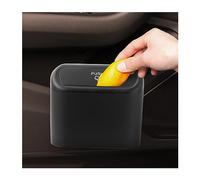 CGEAMDY Car Rubbish Bin with Lid, Mini Portable Auto Garbage Organizer, ABS Leakproof Waterproof Dustbin, Automotive Door Front Back Seat Rubbish Storage Bin, for Office Home Car (Black)