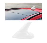 CGEAMDY Car Shark Fin Antenna Decoration, Cars AM/FM Signal Design Trim Roof, ABS Cars Radio Aerials Cover Waterproof Sticker, Antenna Style Decorative Cover Universal for Vehicles(White)