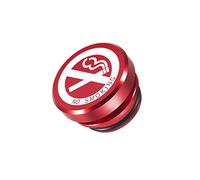 CGEAMDY Cigarette Lighter Plug Cover for Car, Dustproof Waterproof Cigarette Lighter Socket Plug Cover Dust Cap, Universal for Most Vehicles, Cars, Boat, RV with 12 Volt Power Source (Red-No Smoking)