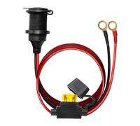 CGEAMDY Heavy Duty Cigarette Lighter Socket, Eyelet Terminal to Female Cigarette Lighter Socket, O-Ring Waterproof Car Cigarette Lighter Socket with 20A Fuse, For Car, Tractor, Boat(2m)
