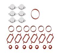 CGEAMDY Inlet Manifold Gasket wirl Flap Flaps Delete, Diesel Swirl Flaps Intake Manifold Gasket Repair Kit, Engine Intake Diesel Swirl Flap Blank Repair Kit with Manifold Gaskets, Car Accessory