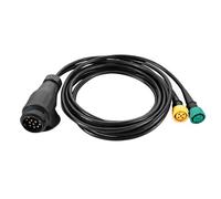 CGEAMDY Trailer Cable Set 13 Pole, Trailer Extension Cable 13 Pin 5.0m, Adapter Plug Coiled Extension Trailer Cable 13-Pin, Extension Cables Leadwith Plug Towing Socket Connector for Trailers