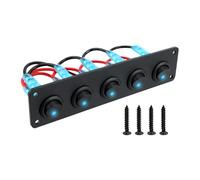 CGEAMDY Waterproof Round Toggle On/Off Switch, Toggle Rocker Switch Panel, 12v Toggle Rocker Switch Panel, Led Light Rocker-Toggle Switchs Panels, Rocker-Switch Panel Round Toggles Waterproof