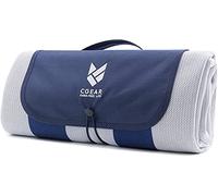 CGEAR SAND-FREE LIFE Family SandLite Sand-Free Beach Blanket, Navy Stripe, Medium - 1.55m x 2.0m, 1.7kg